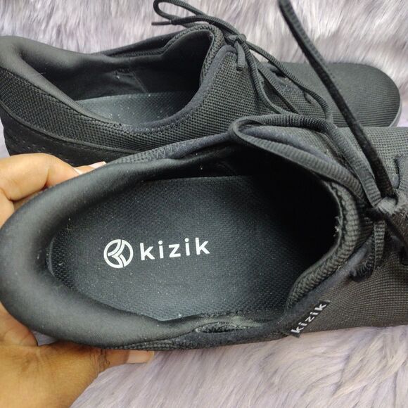 Kizik Slip On Hands Free Madrid Eco Knit Sneakers Men Sz 12 Women Sz 13.5 Black